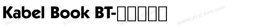 Kabel Book BT字体转换
